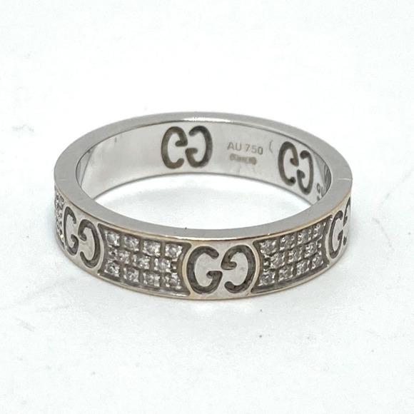 GUCCI White Gold Diamond Ring - Picture 3 of 8